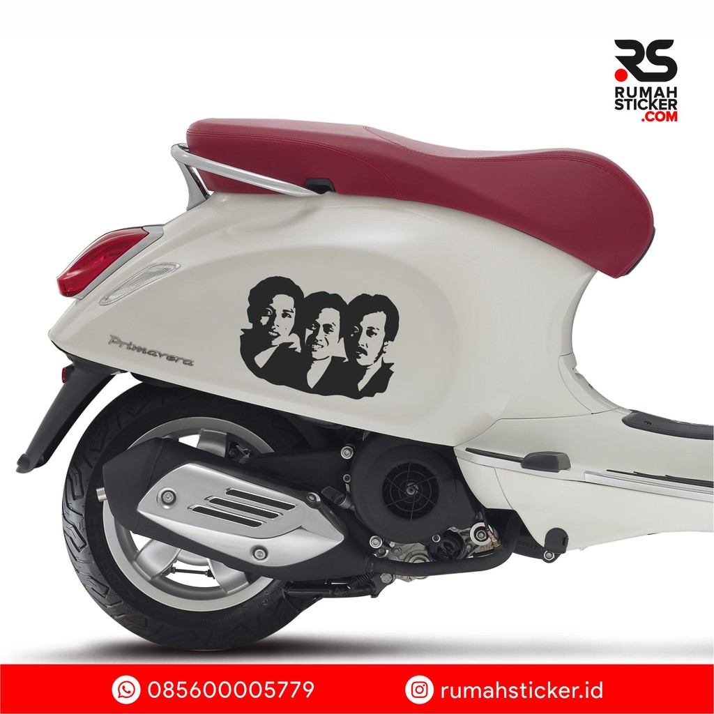 Sticker Stiker Cutting Warkop Dki Motor Vespa Scoopy Mobil Dll