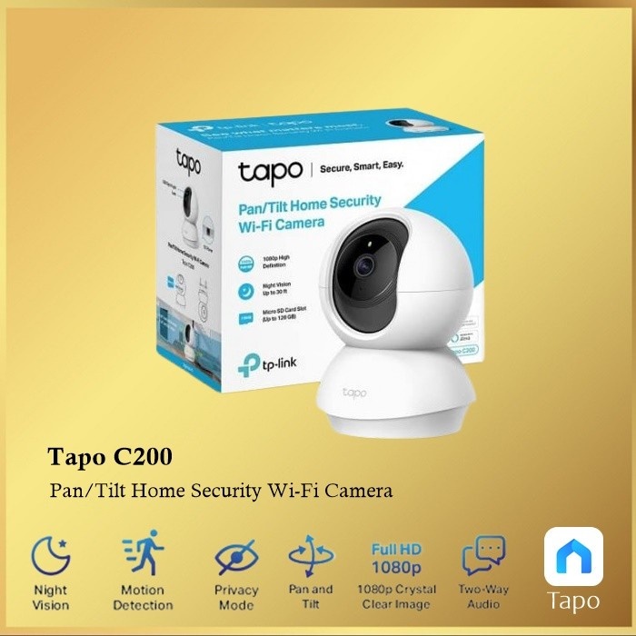 TP-Link Tapo C200 Pan - Tilt Home Security Wi-Fi Camera IP camera IP Cam