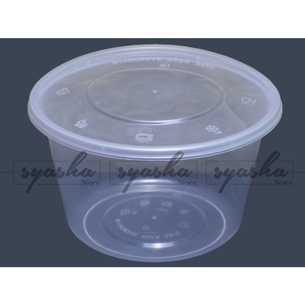 Kotak Makanan Plastik 1500ml Food Tray Salad Buah Makanan Thinwall Baskom Toples Jajan