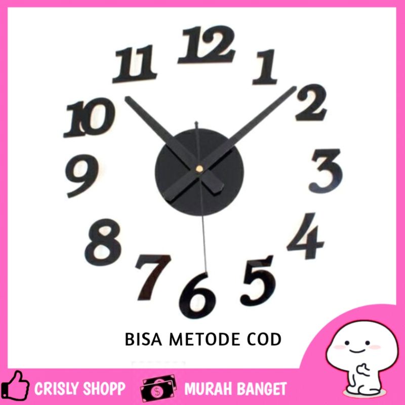 JAM DINDING TEMPEL TEMBOK DIY ANALOG 3D