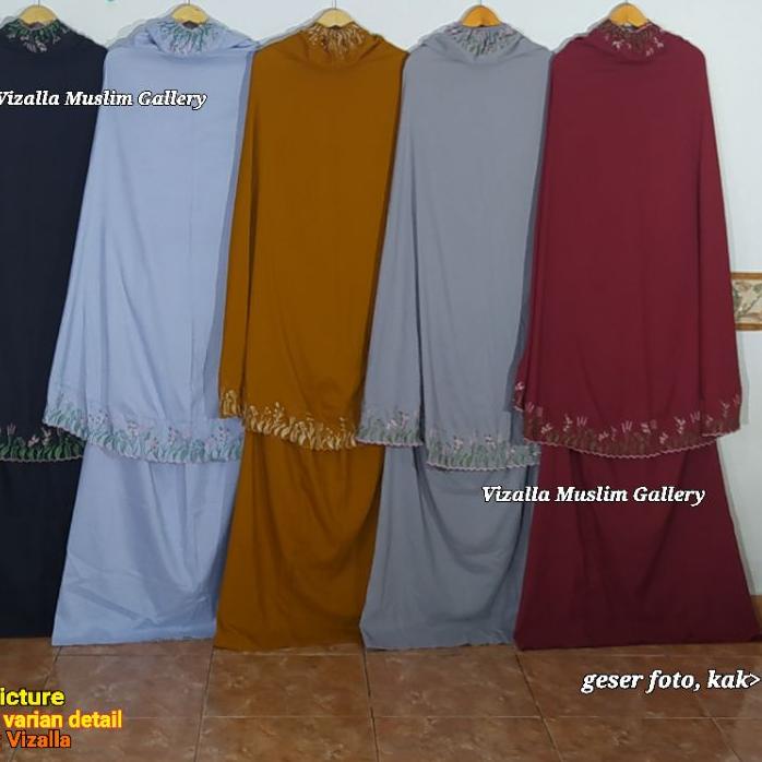 Terlaris Mukena Syakila/ Mukena Dewasa/ Mukena Katun Bordir