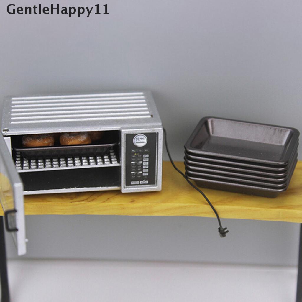 Gentlehappy 1Pc Mainan Miniatur Nampan / Piring Oven Mini Bahan Metal Untuk Aksesoris Rumah Boneka 1: 12