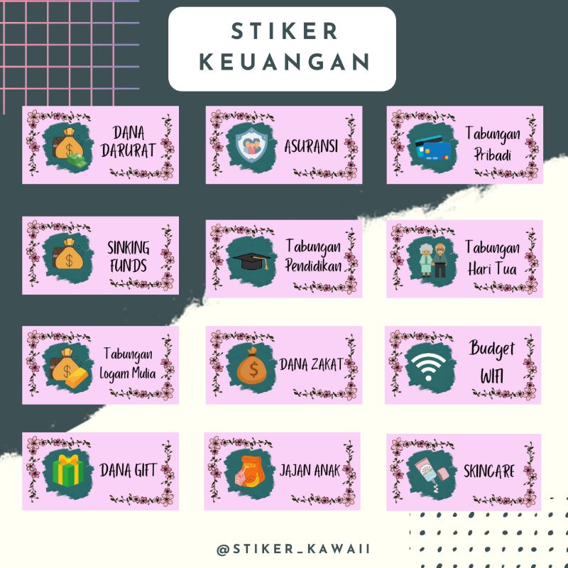 

Stiker Keuangan Part 2 | Stiker Dompet Pintar