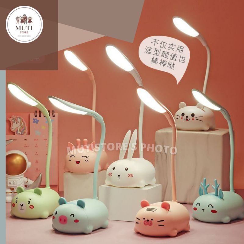 ☀️Mutistore - Lampu LED Rechargeable | Lampu Belajar Karakter| Lampu Imut| Lampu lucu| Lampu Portabl