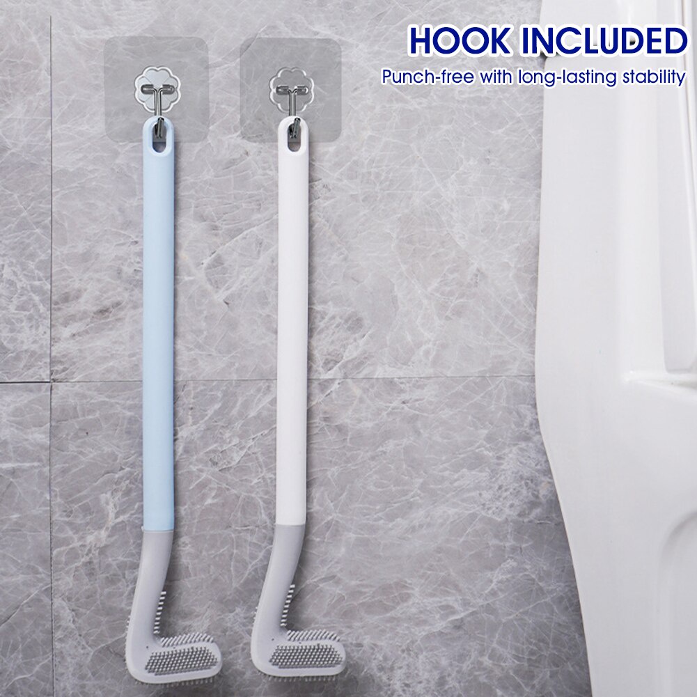 Sikat WC Silikon Gantung Silicon Fleksibel Silicone Toilet Pembersih / Pembersih Gagang Golf