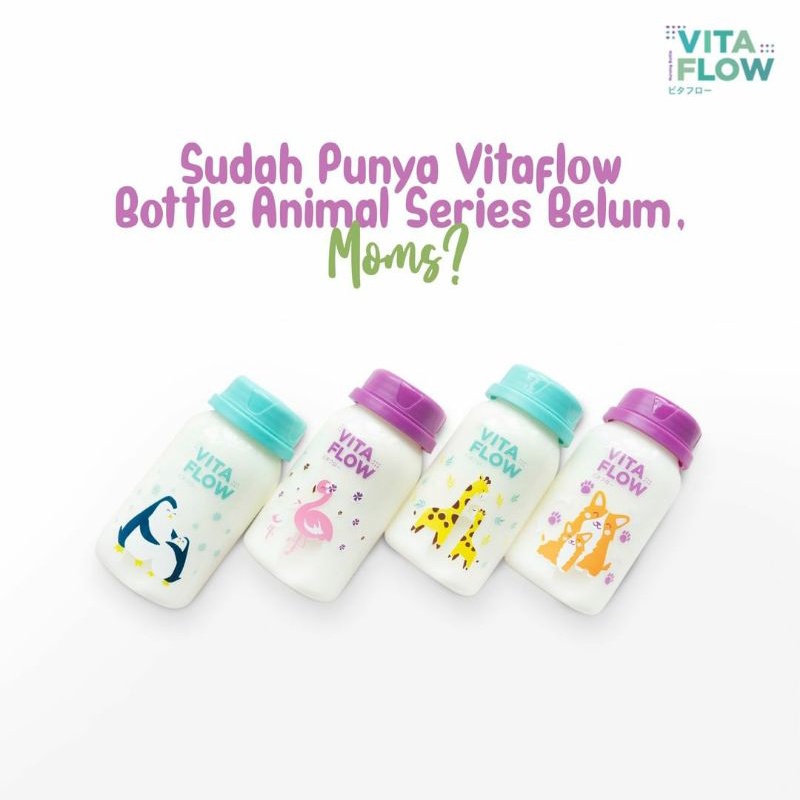 VITAFLOW Botol ASI BPA Free 4 x 140ml Breastmilk Container Botol ASIP Plastik Botol Pennyimpan ASI Beku