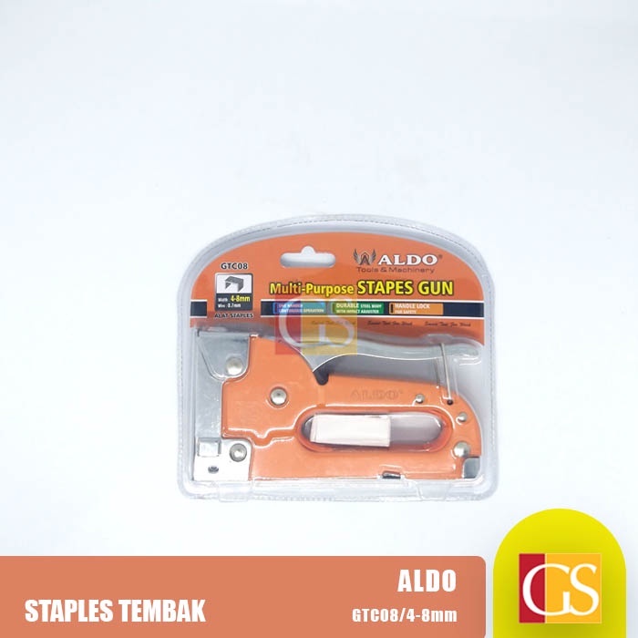Stapler Tembak / Guntacker / Staples Gun Aldo GTC-08 4-8mm Stainless