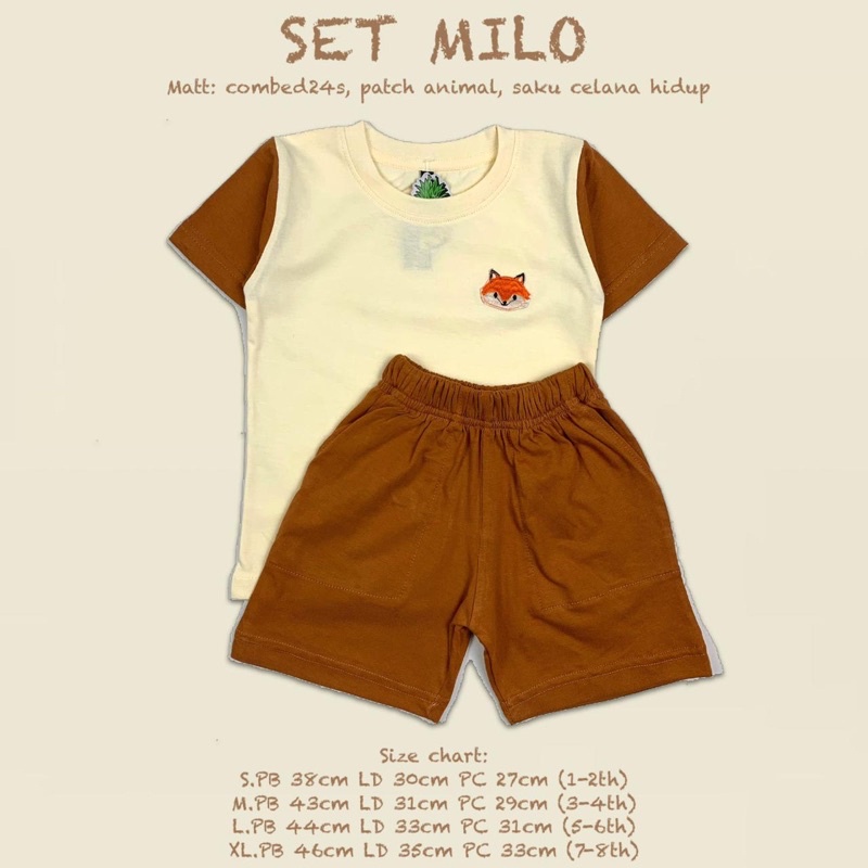 Setelan Anak Milo Unisex Original Pineapple Kaos Anak Super Premium Terlaris Termurah Best Seller