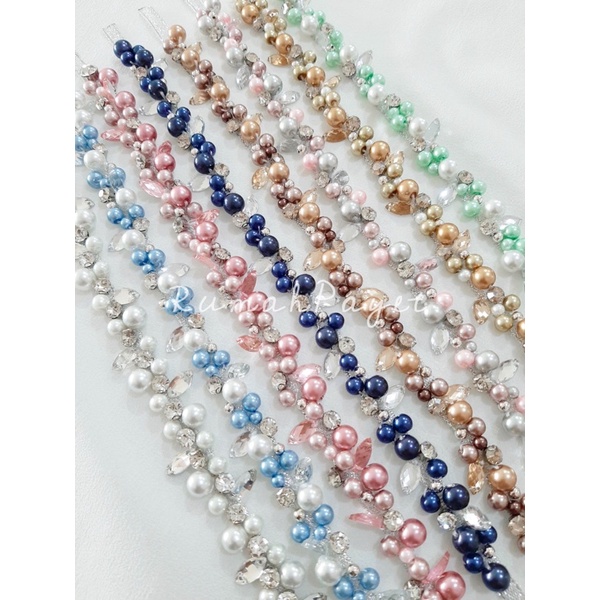 Payet Rangkai Mutiara Jahit -+25cm