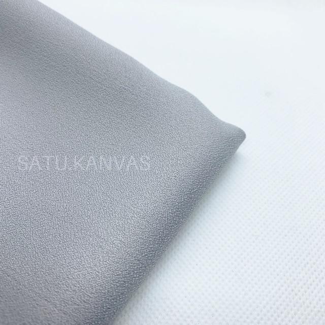 Kain MOSSCREPE / MOSCHINO murah ( 20 warna ) SERI 1-Silver