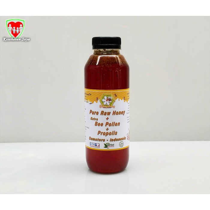 

Madu Organik, Madu Mentah + Bee Pollen + Propolis 500 ML