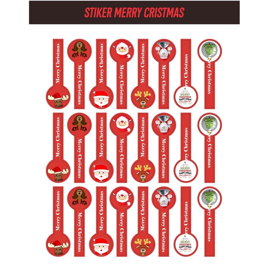 

STICKER SEGEL toples NATAL I Label kemasan tema NATAL