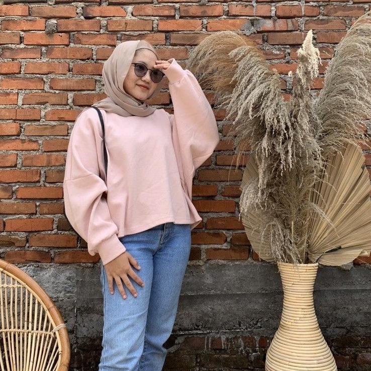 [UYN➻] LUCY OVERSIZE SWEATER WANITA -SWEATER WANITA - fleece cotton £☊ 86