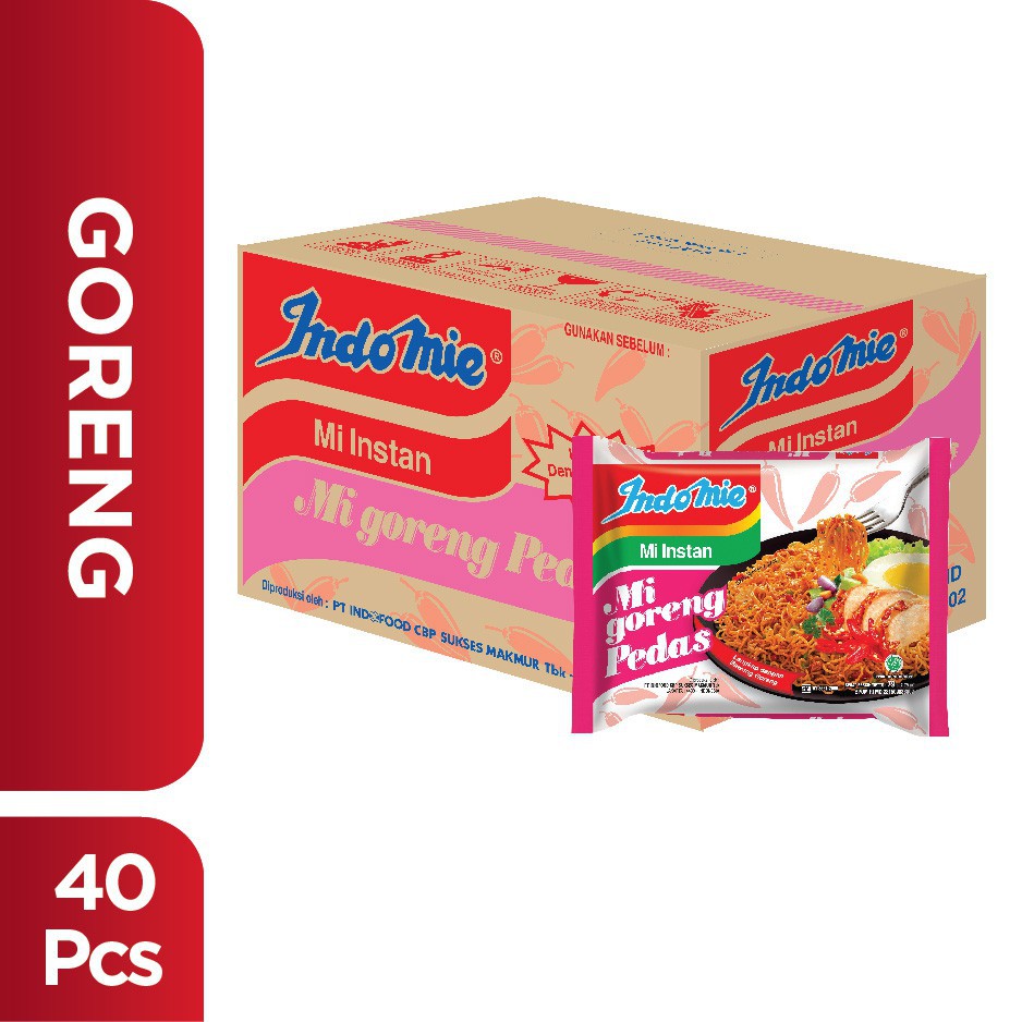 

Indomie Goreng Pedas 1 Dus 40pcs