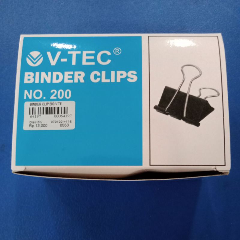 

Binder Clips No. 200 V-Tec