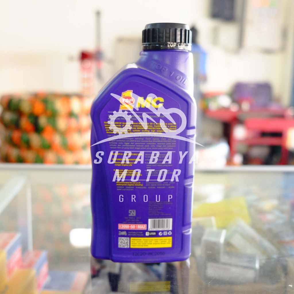 Oli Motor Top 1 One MC Sae 20W-50 1000ml 1L 1 Liter 1000 ml Sport Vixion Mega Pro Ninja Kental Mesin 4t
