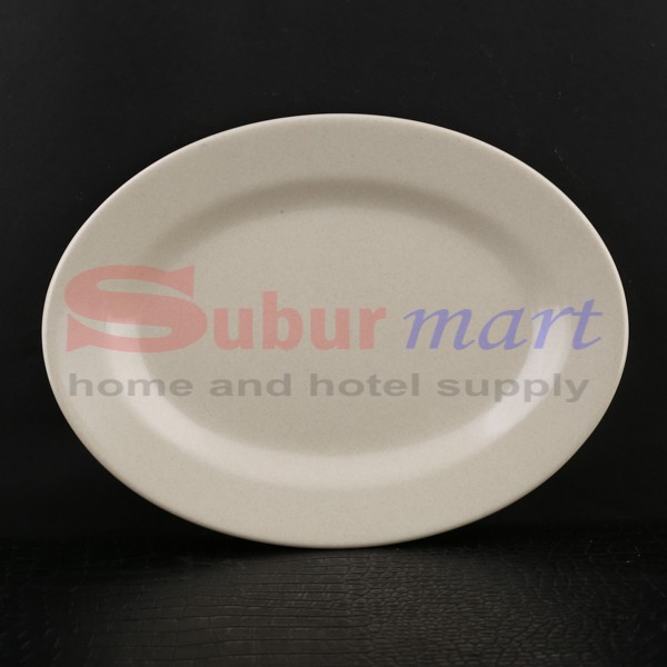 Lodor -  Piring saji melamin oval bhs 10" Onyx