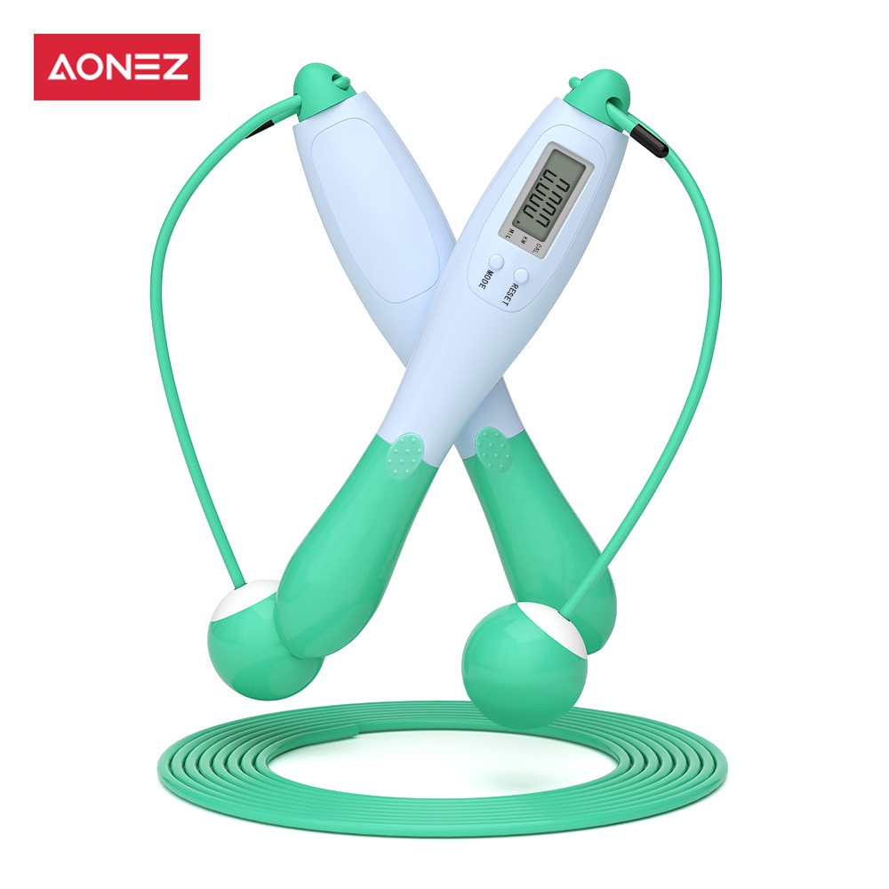 Aonez Lompat Tali Digital Menghitung Tali Lompat Tali Tanpa Kabel, Alat Pelatihan Lompat Tali, Latihan Kalori, Latihan Kebugaran skiping olahraga-6