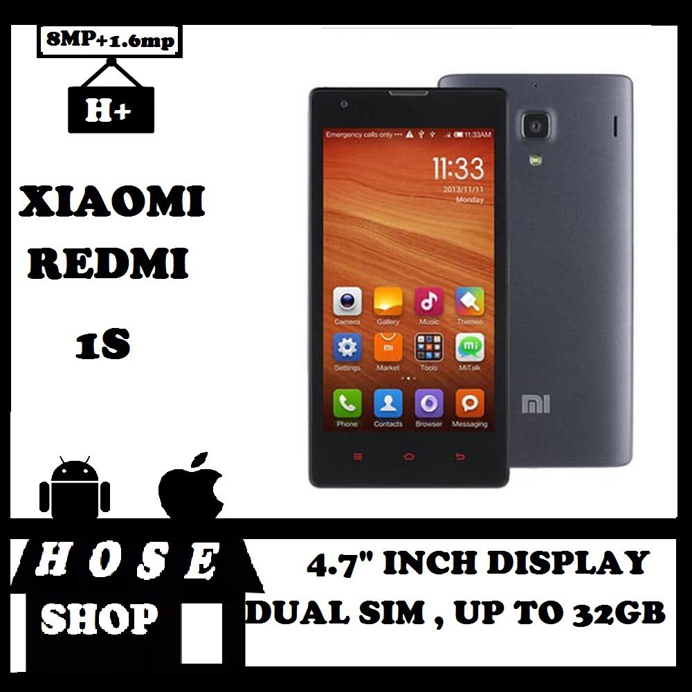 Xiaomi Redmi 1s 3g 8gb Ram 1gb Shopee Indonesia