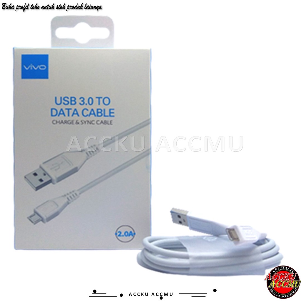 Kabel Data Vivo 2A Micro usb Kabel data vivo V5 Y53 Y66 Y69 Y51L Y55 Y57 Y71 Y91C X5 Original Micro USB