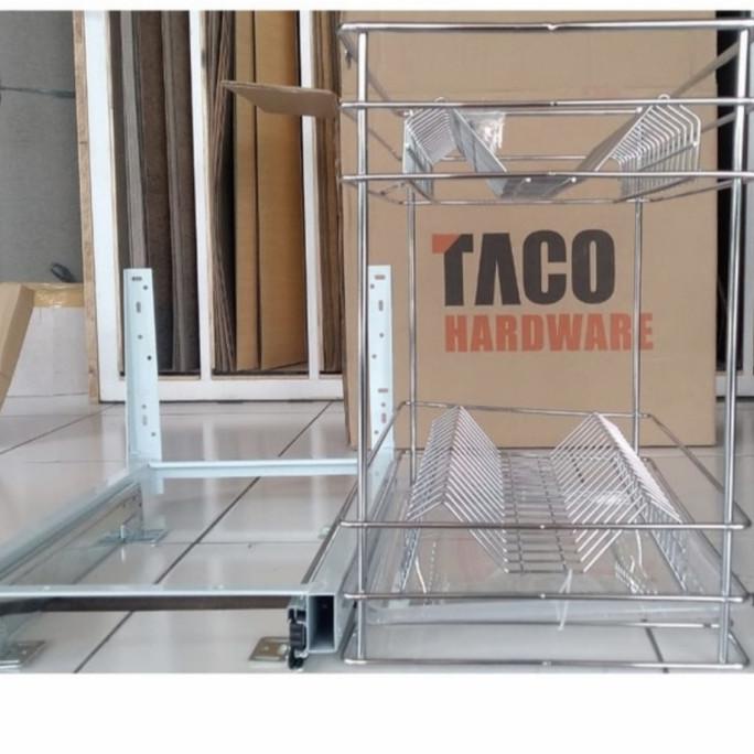Produk Terbaik] Rak piring Taco hw-023ss HW023ss stainless steel