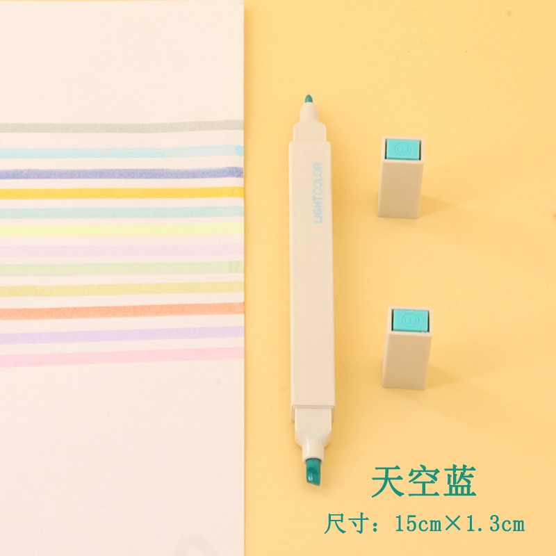 Creative Morandi Highlighter Retro Marker Pen Rough Focus Hand Account Pen Students Stationery Set