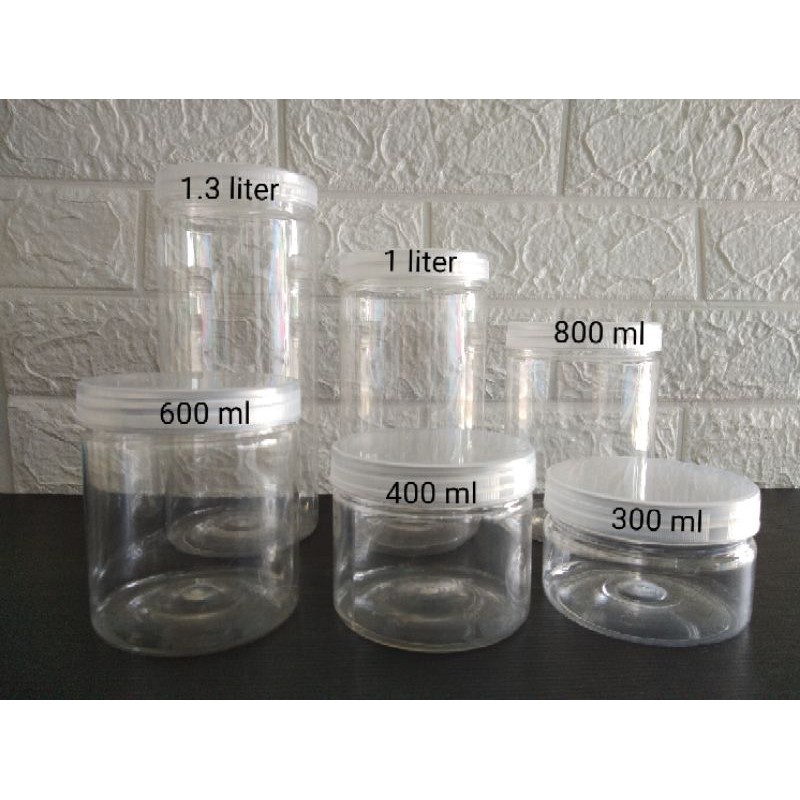 Toples Tabung Plastik / Toples Kue Kering Lebaran / 1.3 liter 300
