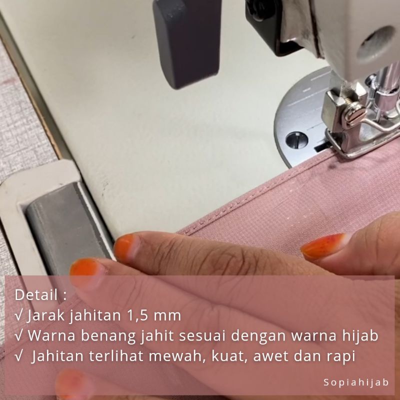 Bella Square Jahit Tepi - Hijab Segi Empat