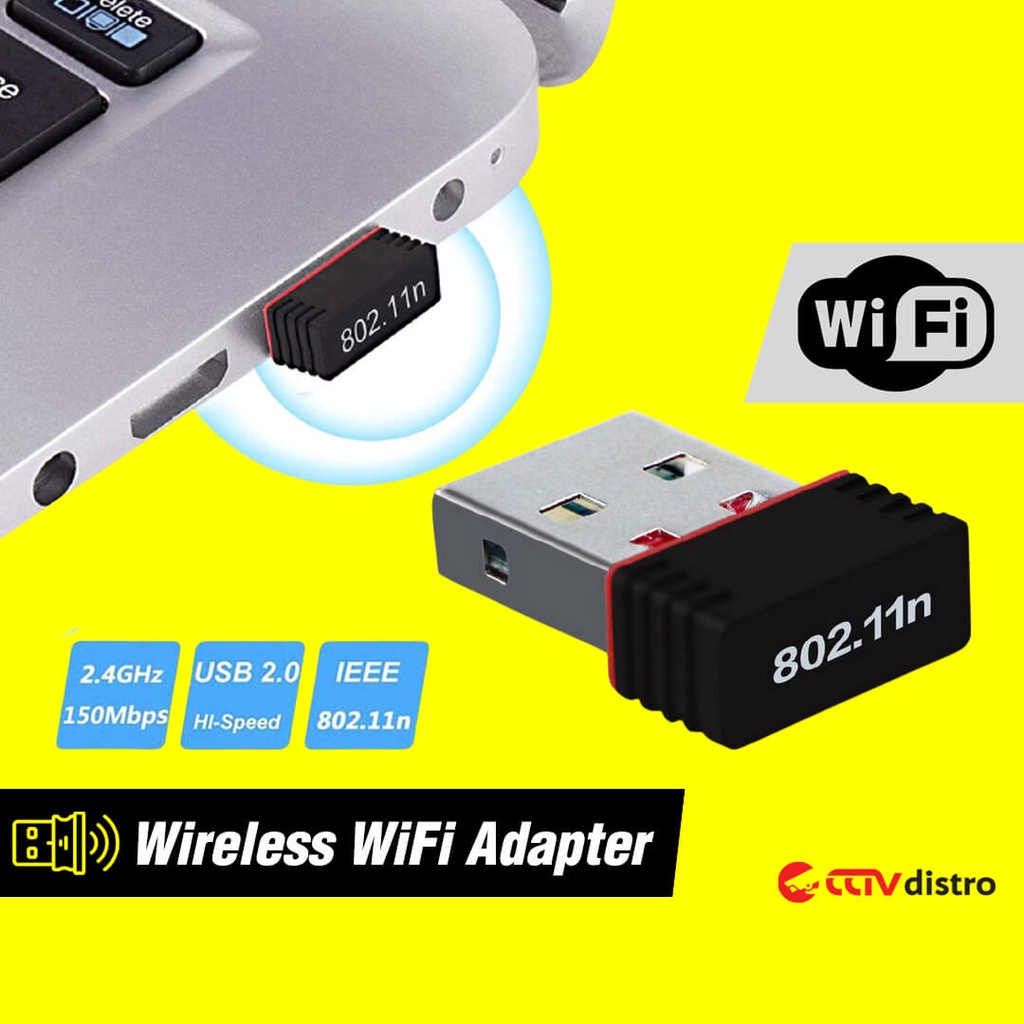 USB WiFi Dongle Mini Wireless Adapter Receiver For Laptop PC Komputer WiFi External 802.11n 150 Mbps