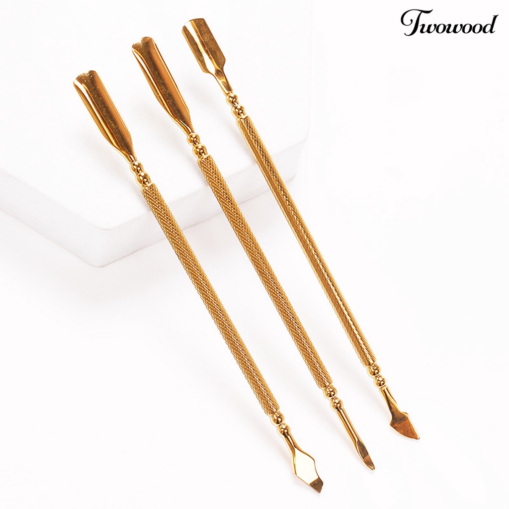 3pcs / Set Alat Manicure Bahan Stainless Steel Untuk Nail Art