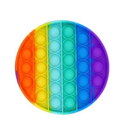 MB Pop It Murah Mainan Sensorik Pereda Stress/Fidget Pop Its Square Rainbow Multicolor Foxmind-RAINBOW BULAT