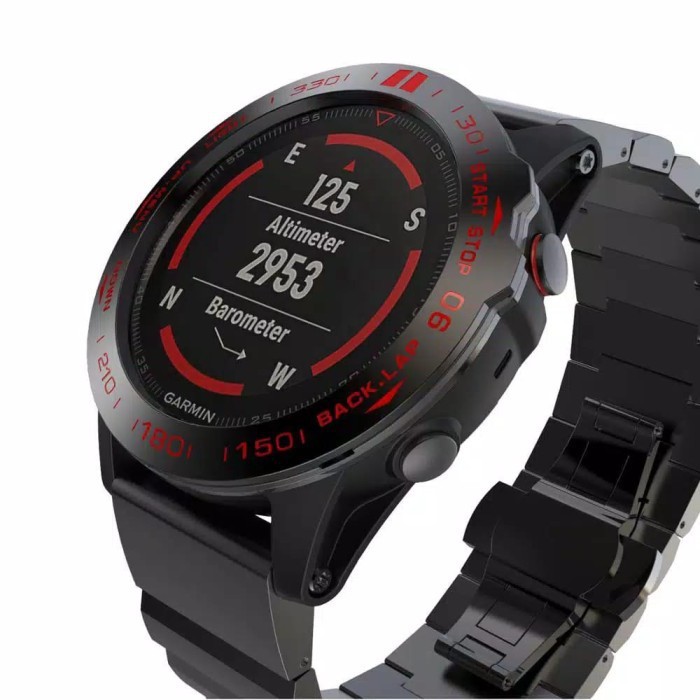 Metal Bezel ring casing case Garmin Fenix 5X PLUS STAINLESS STEEL besi