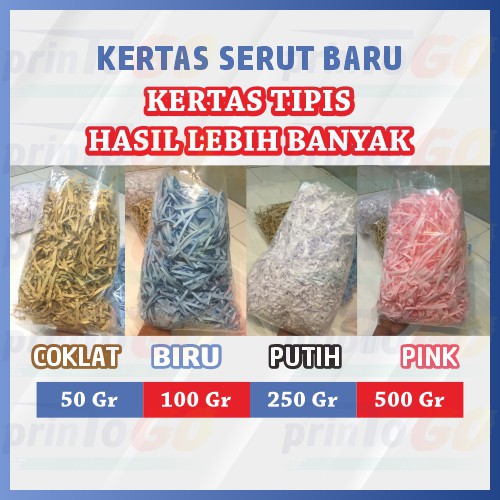 

KERTAS SERUT PACKING / KERTAS SERUT HAMPERS / KERTAS CACAH OLSHOP