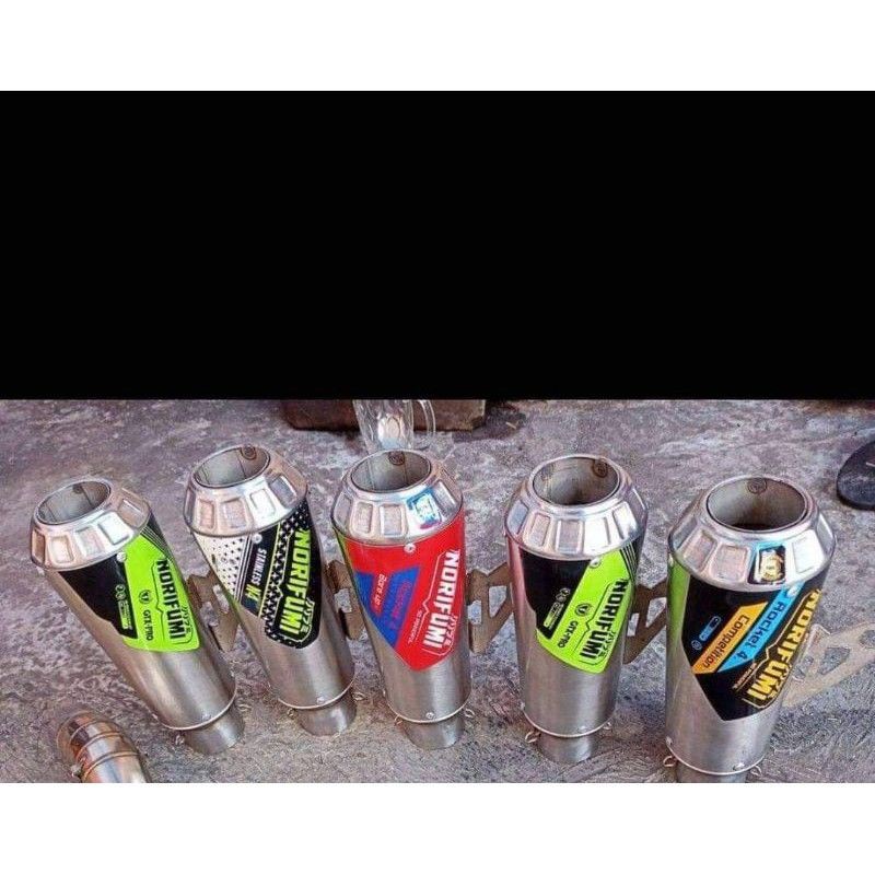 SILENCER KNALPOT RACING NORIFUMI GTX BEBEK MODIF DIAMETER 50MM