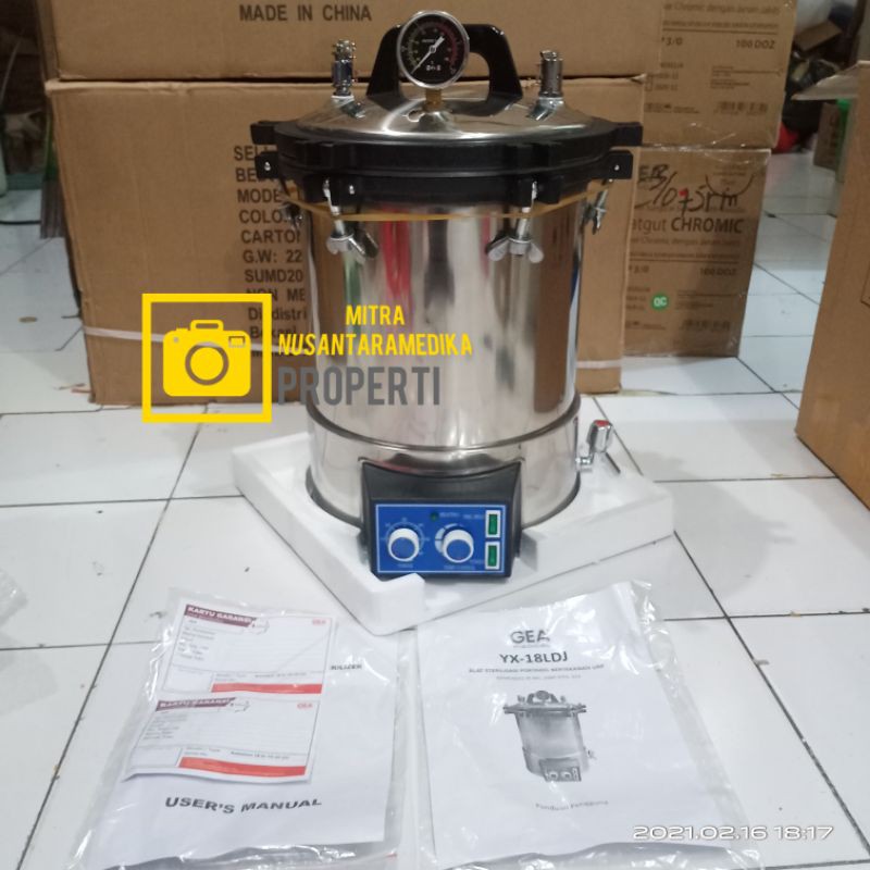 Autoclave Gea 18 Liter Dengan Timer