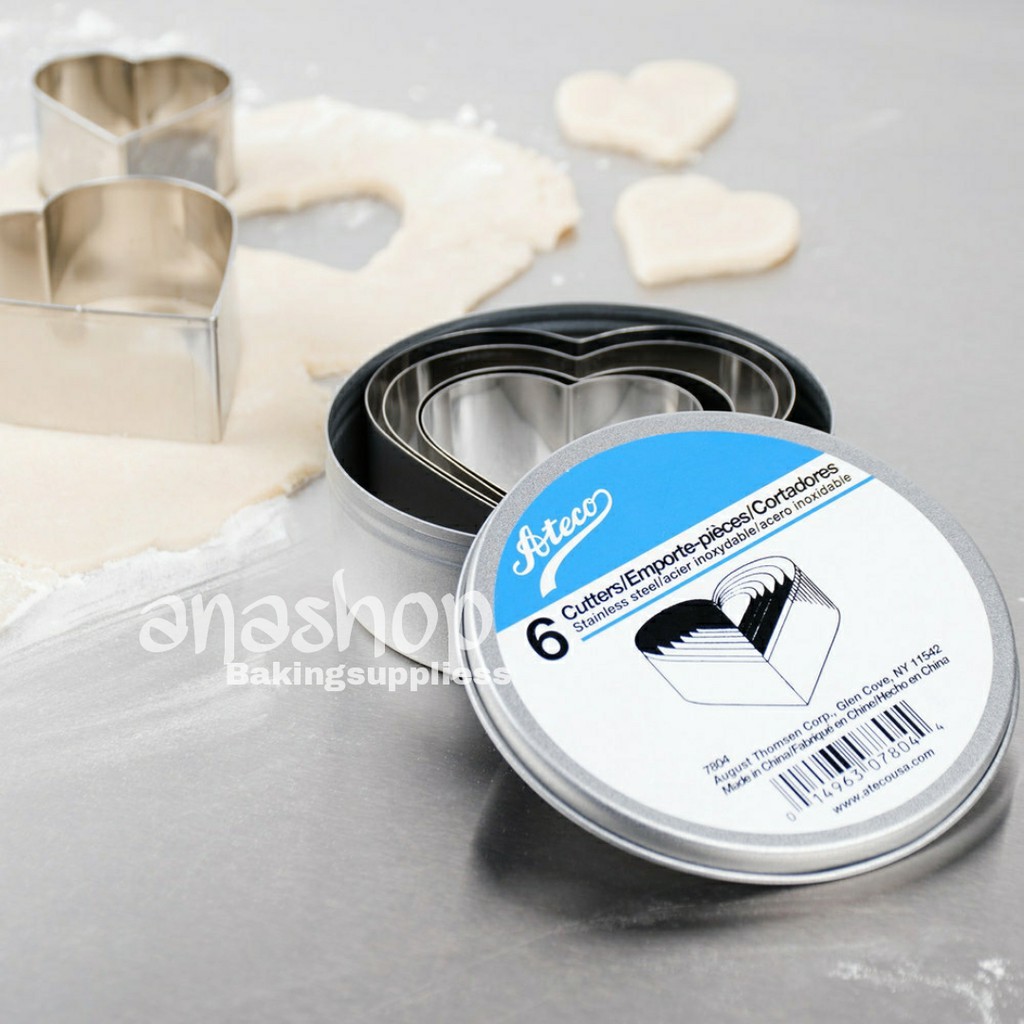 

Ateco Plain Heart Cutter set / Cutter Hati set-6 Stainless Steel