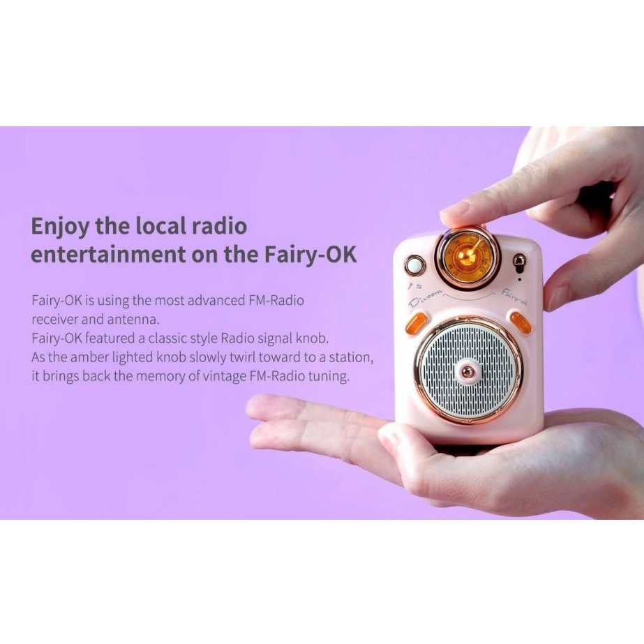 DIVOOM FAIRY-OK - Portable Bluetooth Speaker with Microphone Karaoke - Speaker Bluetooth Portabel lengkap dengan Mikrofon dari DIVOOM