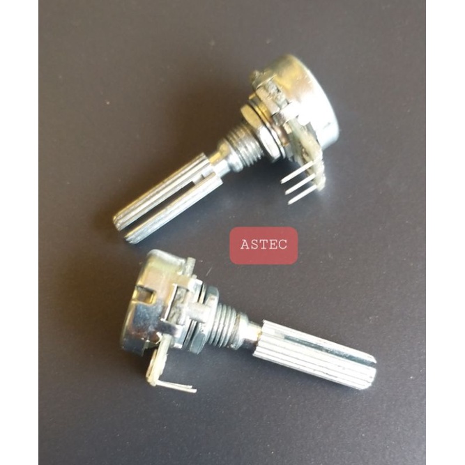 Potensio Rotary Klik A10K B10K kaki Tekuk Tuas Panjang