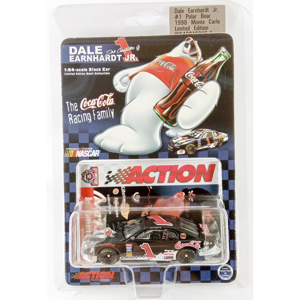 Action Racing Nascar 1998 Dale Earnhardt Jr Polar Bear Coca Cola 1 Limited Edition Skala 64