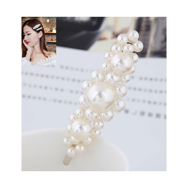 LRC Jepit Rambut Fashion Gold (golden Bottom) Pearl Hairpin A57694