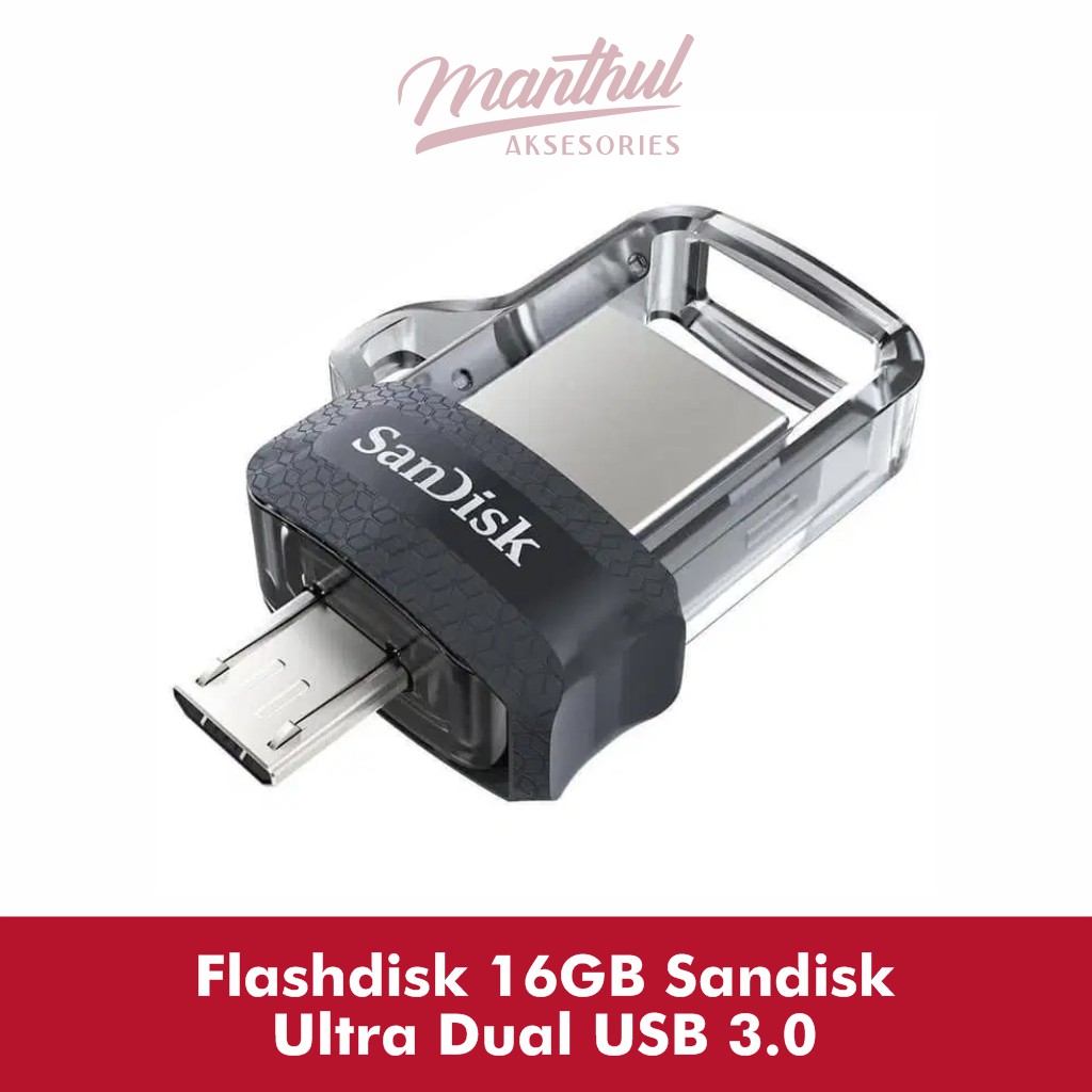 Flashdisk 16GB Sandisk Ultra Dual USB 3.0