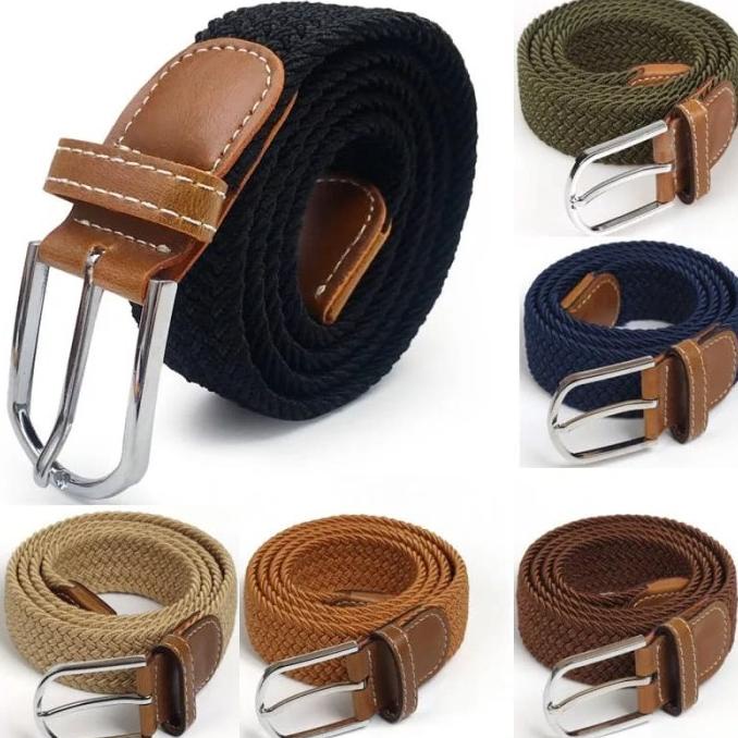 Ikat Pinggang Pria Wanita Elastis Rajut Karet Melar Terbaru