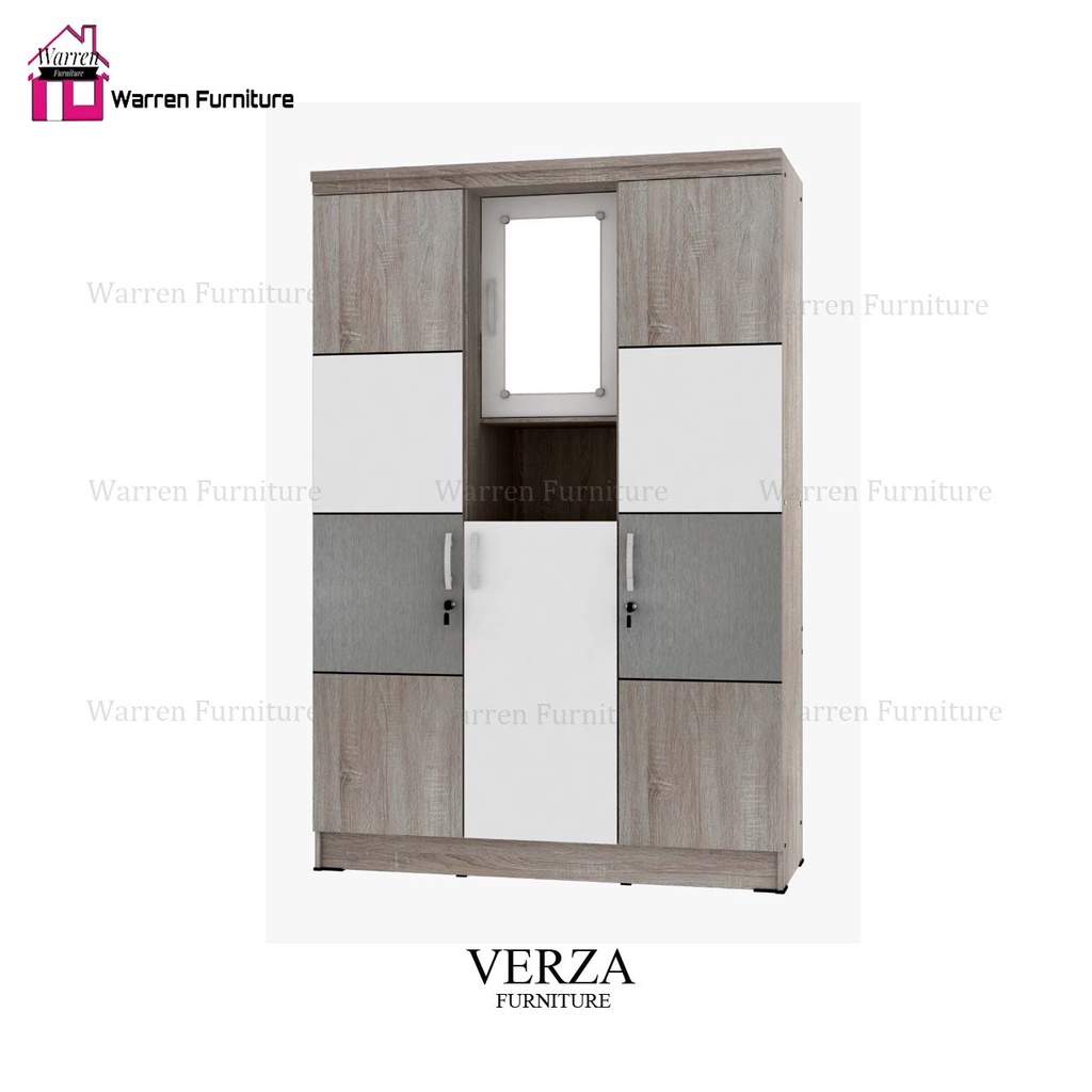 LCBP Verza Lemari Pakaian 3 Pintu Cermin - Gratis Antar Kota Jambi   (BLM TERMASUK ONGKIR WAJIB BACA