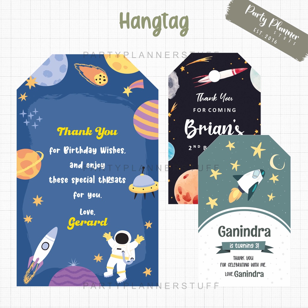 Jual Hangtag label souvenir ucapan ulang tahun kartu ucapan ultah anak