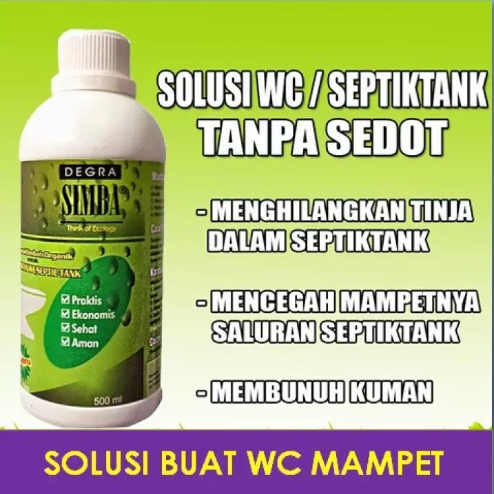 Degra Simba Sulusi WC Mampet/Penghilang Bau Cairan Septic Tank Dijamin Ampuh