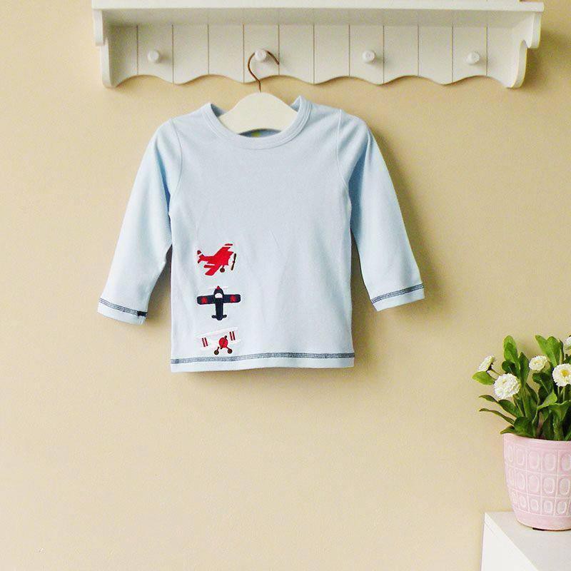 MOM AND BAB BOY LONG SLEEVE TEE PLANE