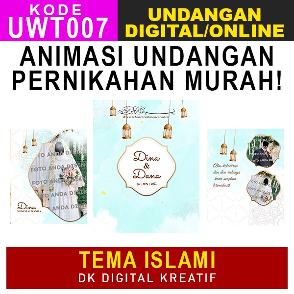 Undangan Digital Video Pernikahan Tema ISLAMI ISLAM SYAR'I