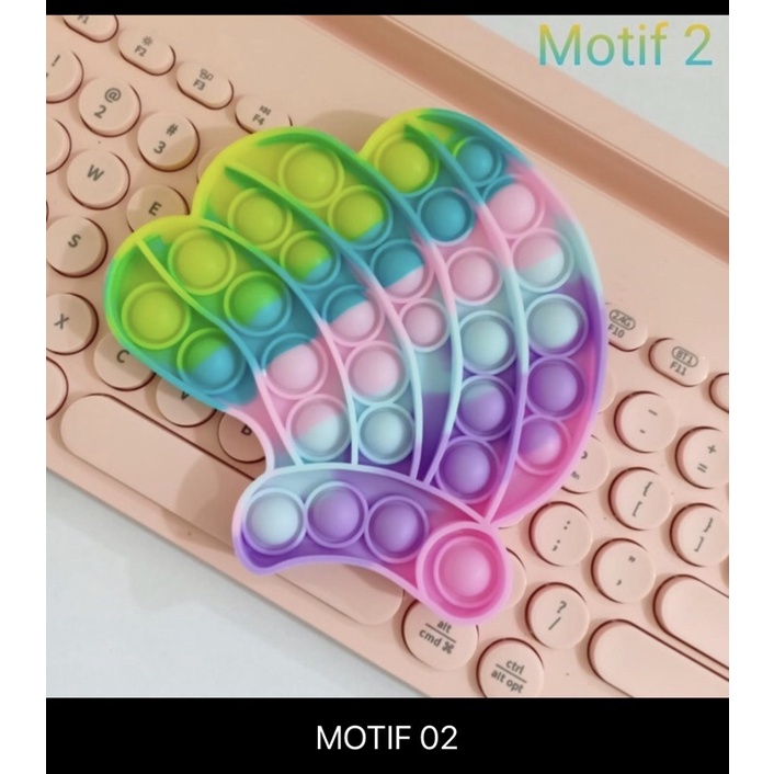 POP IT RAINBOW KEKINIAN MAINAN ANAK KARAKTER RAINBOW VIRAL PUSH POP BUBBLE MAINAN-BENUA DUNIA-Motif 02