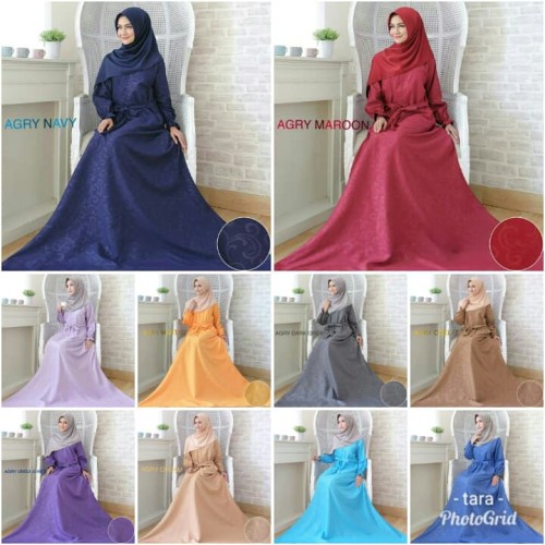 NEW!! GAMIS EMBOS EMMA Polos Basic Bahan Katun Emboss XL - Citra maxi dress jumbo