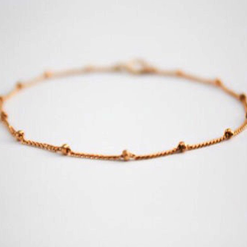 Fashion simple copper bead chain cold wind design female Korean student girlfriends bracelet